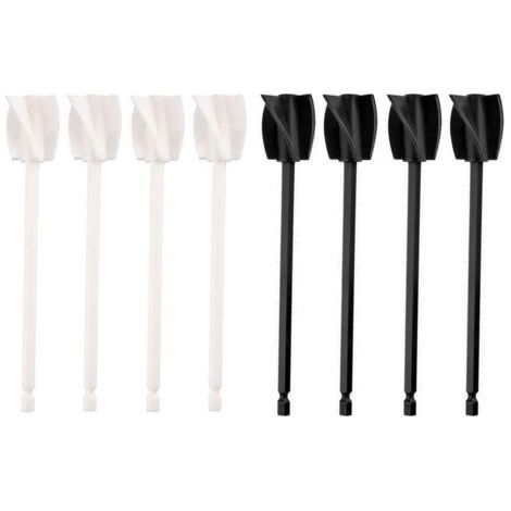 Accessoire perçage mélangeur peinture Helix pour résine, agitateur, 4 noirs + 4 blancs, pour peinture époxy silicone bijoux (1/5)