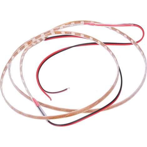 Bandeau LED 90cm 90 puces Lumière d'ambiance décorative 12V Universel pour Auto Moto Rouge (1/5)