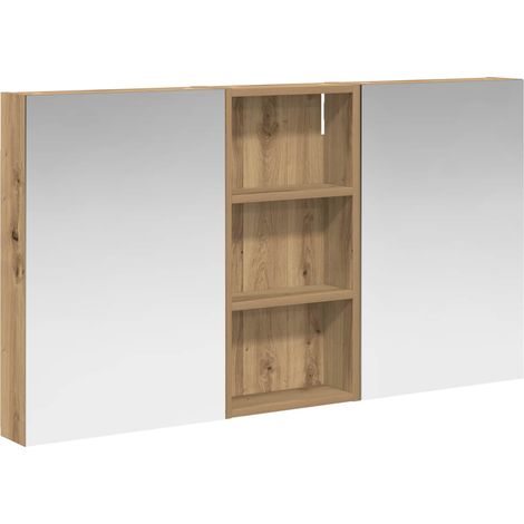 Maison Exclusive - Set di Armadi da Bagno con porta 3 pcs 110 x 10,5 x 60,5 cm
