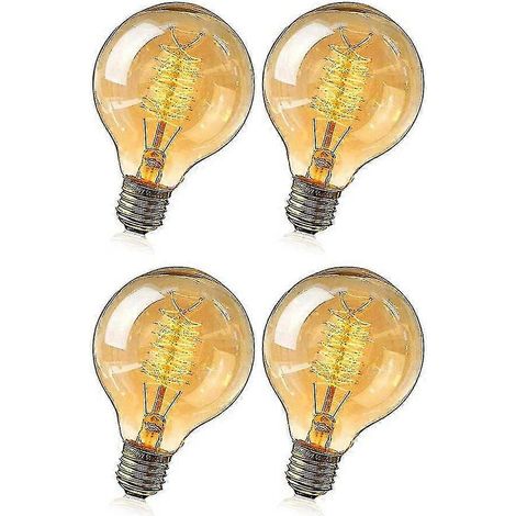 Ampoule Edison vintage, ampoule rétro blanc chaud E27 40W, ampoule à filament vintage en verre ambré, idéale pour un éclairage nostalgique. (1/5)