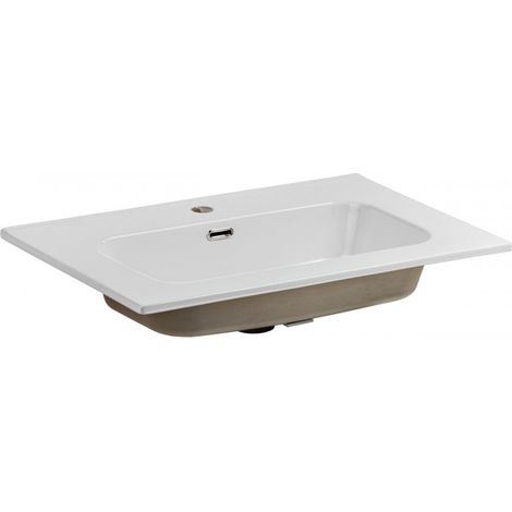 Vasque en céramique Go - 61 x 46 x 17 cm - Blanc - Livraison gratuite