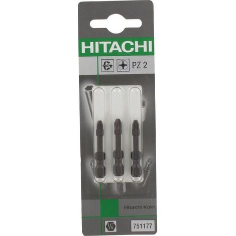 Embout Pozidriv® N°2 L.35 x3 viss.à choc HIKOKI 751177 (1/2)