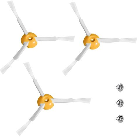 Pack mit 3 Seitenbürsten für iRobot Roomba Serie 500/600/700, Ersatzteile, Seitenbürsten aus ABS und Nylon, Weiß (1/5)