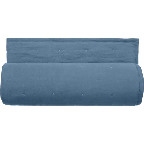 Couvre lit matelassé microfibre lavée "Céleste" toutes dimensions Vent du sud - Céleste Bleu Métal - 180 x 240 cm pour lit 1 place - Céleste Bleu Métal -