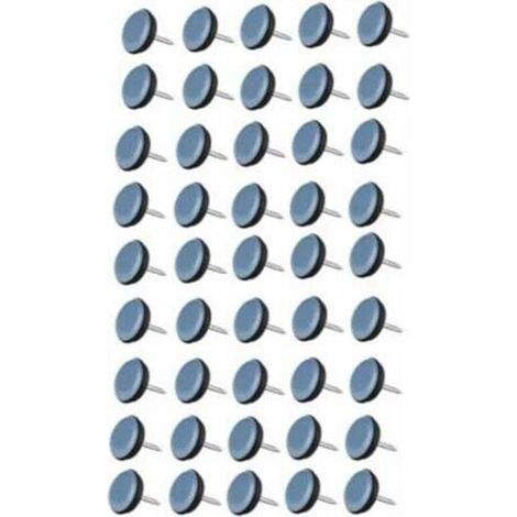 (19mm )50 Pièces Patin Chaise Teflon à Clouer Ronde Patins de Meubles en Teflon Patin de Chaise avec Clou Teflon Patins de Chaise Feutre à clouer (1/4)