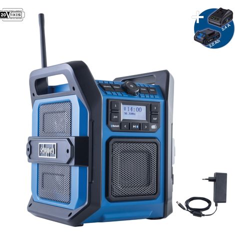 Radio de chantier hybride DAB+ FM Bluetooth 20V 30W IP65 Scheppach c-dab30-x (1/5)