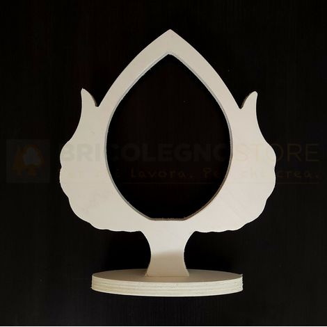 Telai per luminarie del salento in pioppo per luci led da arredo varie sagome dimensione disponibile: sag 14 misura h 360 x l 300 mm