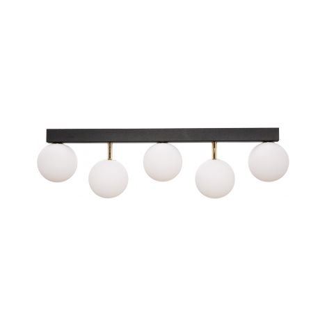 Zumaline ALI Plafonnier Bar Globe, Noir, Or, 5x G9 (1/2)