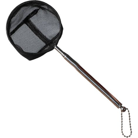 Épuisette télescopique avec manche télescopique, épuisette de pêche multicolore noire à cornes rondes (1/5)