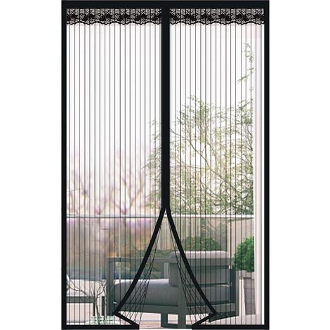 Porte moustiquaire magnétique, fermeture automatique, pas de perçage, rideau moustiquaire facile à installer (1/5)