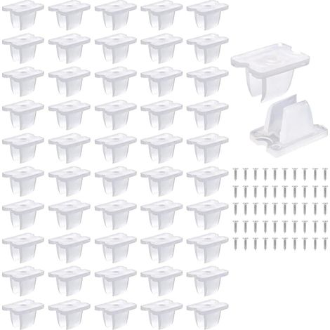 Lot de 50 Clips de Montage pour Bande LED Étanche, Compatibles Silicone 5 à 6 mm, Avec Vis, Fixation Facile, Translucides (1/5)