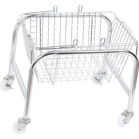 Panier de Rangement Plastique à Roulettes, Grande Capacité de Charge, pour Chambre, Cuisine et Dortoir (1/5)