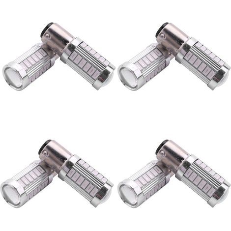 Convient pour 8 feux de freinage, feux de brouillard et feux de jour de voiture LED rouge 1157 P21/5W Bay15D super lumineux 33 SMD 5630 5730. (1/2)