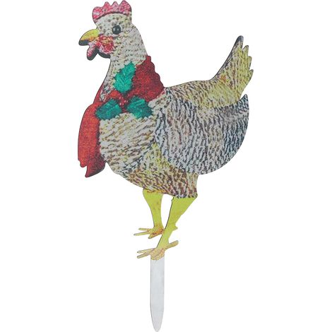Décoration Lumineuse de Noël - Poule avec Écharpe pour Jardin et Intérieur
