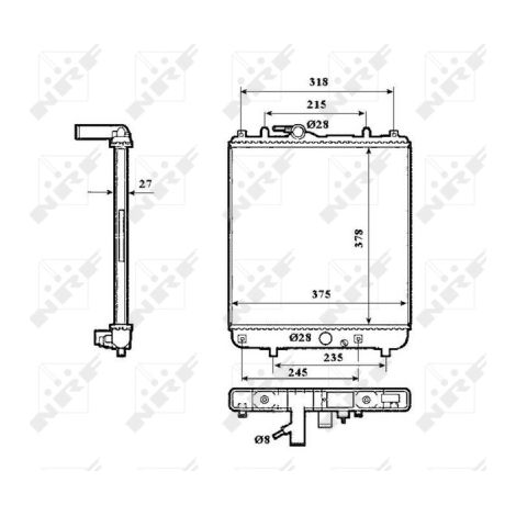Radiateur, refroidissement du moteur NRF 53862 OPEL 13182786 4705904 4707764