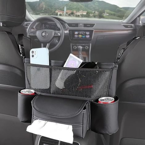 Organizer per auto da posizionare tra i sedili anteriori, borsa portaoggetti per auto, porta borse per sedili auto
