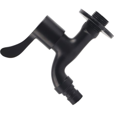 Robinet de machine à laver rétro noir, acier inoxydable 304, robinet d'eau froide à démarrage rapide, robinet d'eau à 4 points. (1/5)