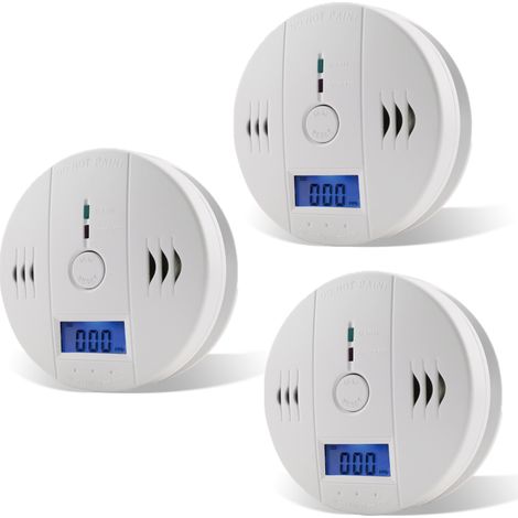 Detector de monóxido de carbono, alarma de CO, sensor alimentado por pilas con pantalla digital LCD para el hogar, cocina, dormitorio, sala de estar, sótano, hotel, oficina.