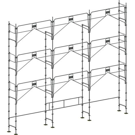 Ponteggio 80m² - Struttura sola + Parapetto - MEKA48P-80-S (1/5)