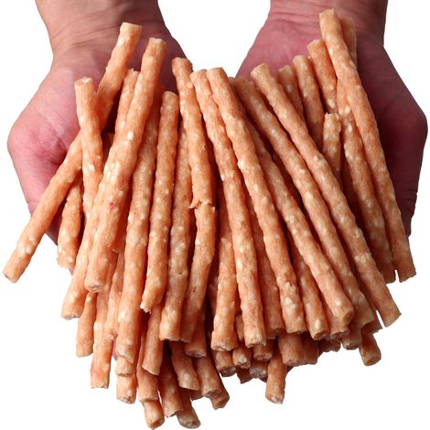 Snack per cani in bastoncini morbidi con pollo e riso Woof & Miau 500g