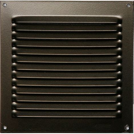 Centrale Brico – Grille d'aération VMC aluminium laqué 15x15 cm – Passage d'air 60 cm² – Type de pose à visser – Pour intérieur et extérieur