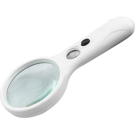 Loupe LED, loupe portative 3x/45x, adaptée à la lecture et à la réparation. (1/5)
