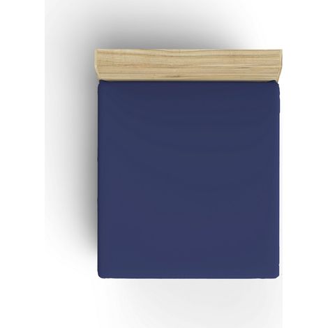 Ranforce King Fitted Sheet (ES) 160 x 200+30 cm 100% Algodón Sax Azul 117 gr/m² (1/3)