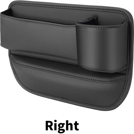 (Droite - Noir) Organisateur de siège auto multifonction, boîte de rangement avec pochette, porte-cartes, porte-téléphone et porte-cartes universel pour portefeuille et clés, accessoires intérieurs au (1/5)