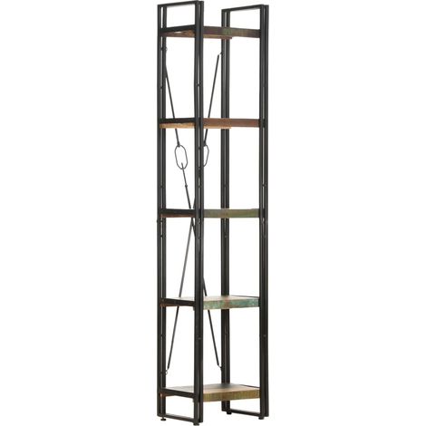 Estantería de 5 niveles madera maciza reciclada 40x30x180 cm vidaXL (1/5)