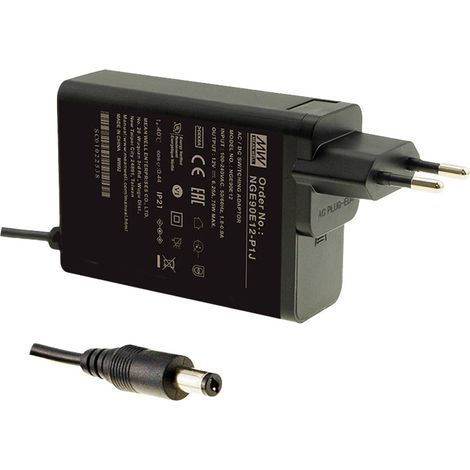 [GEBRAUCHT] B-Ware Mean Well Steckernetzteil NGE90E18-P1J 90W 18V DC Hohlstecker Eurostecker IP21 (1/2)