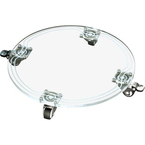 Socle Transparent pour Pots de Fleurs en Acryle Rond, Stable et Polyvalent pour Maison et Bureau (1/5)