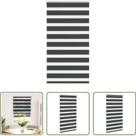 vidaXL Sonnenschutz - Doppelrollo Schwarz 75x100 cm Stoffbreite 70,9 cm Polyester (1/5)