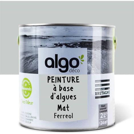 Peinture écologique Algo - Mat - Gris Ferreol - 2L (1/5)