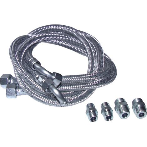 Diff – Flexible fuel pour chauffage fioul – Liaison souple haute résistance – Résistance aux hydrocarbures – Tresse inox pour protection