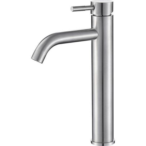 Grifo lavabo alto SLIGO acero cepillado