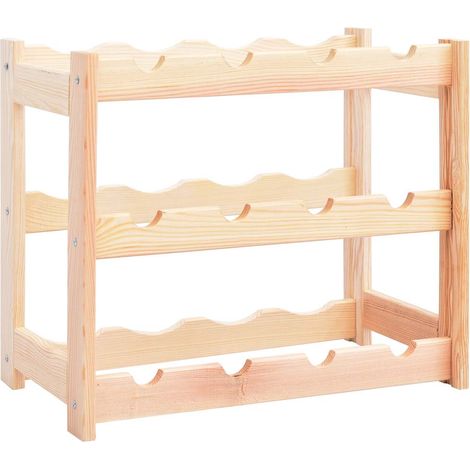 Portavini da 12 Bottiglie in Legno di Pino vidaXL