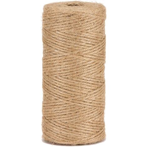 Ficelle Jute Naturel Ø1.5mm ±100m pour Le Jardinage, Bricolage, activités manuelles BJN100, Naturelle