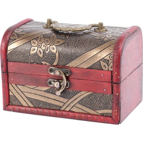 Vintage-Schmuckkästchen aus braunem Kunststoff, robuste und kreative Aufbewahrungsbox fürs Schlafzimmer, zarter Retro-Stil, praktische Aufbewahrung (1/5)