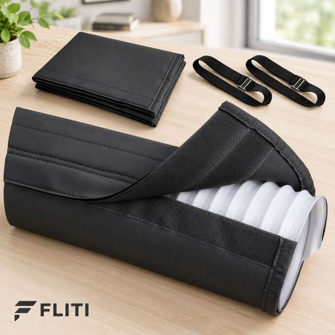 Gaine de protection tuyaux climatisation - Isolation thermique 147cm - Pour diamètres 12,7 et 15 cm - Couleur noire (1/2)