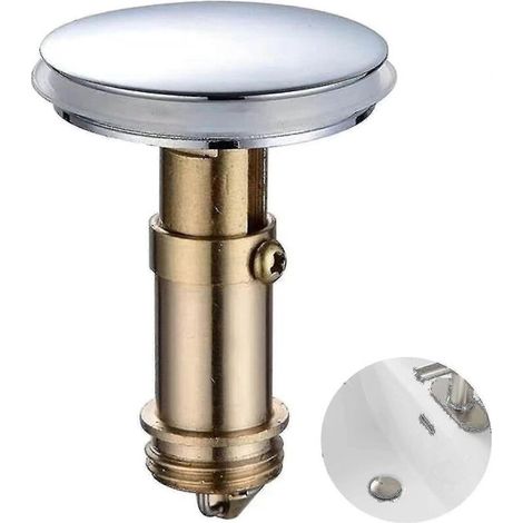 Set di 2 tappi di scarico per lavabo da bagno a innesto rapido con chiusura a scatto, diametro 38 mm. (1/4)