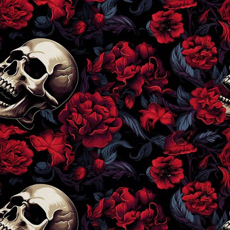 Tela Oxford decorativa para exteriores - Motivo de calavera I DX4796 (1/5)