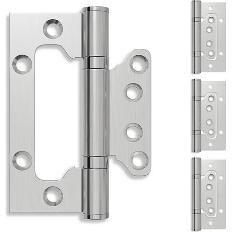 Hinge 4 pcs 100 x 75 x 13 mm Silver Steel vidaXL (1/5)