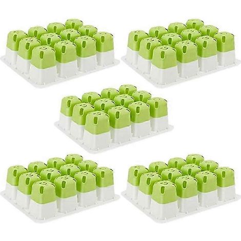 Plateaux de semis en silicone, ensemble de 5 conteneurs de germination réutilisables pour plantes d'intérieur et fleurs. (1/5)