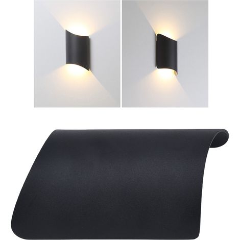 Applique murale extérieure à LED, style européen, applique murale en aluminium résistant à l'humidité, style minimaliste moderne, pour couloir/cage d'escalier/cour personnalisée/applique murale extéri (1/5)