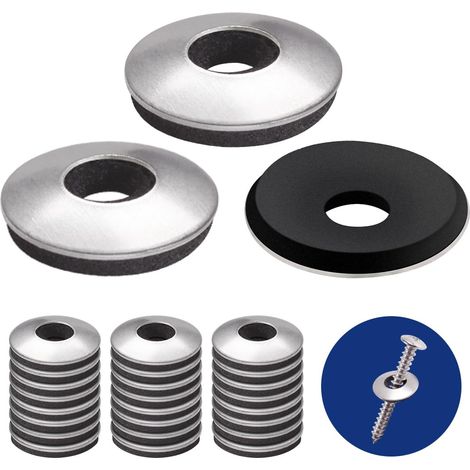 Rondelles d'étanchéité EPDM en Acier Inoxydable M6.3 x 16 mm, 50 Pièces Rondelle Neoprene, Rondelles Metal avec Joint Caoutchouc, Rondelle pour Tole Ondulée pour vis Autotaraudeuses (1/5)