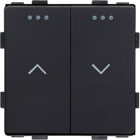Interruptor de persiana enrollable, inserto mecánico, negro RTX SH (1/5)