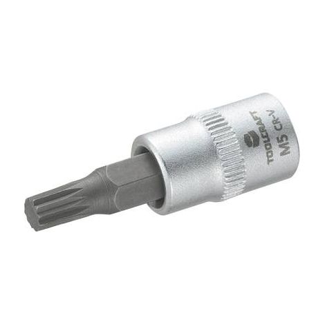 Douille-embout denture multiple (XZN) 5 mm Longueur: 37 mm TOOLCRAFT 816074 Propulseur: 1/4" (6.3 mm (1/2)