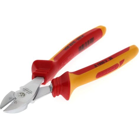 Pince coupante diagonale VDE pour fils rigides (cordes de piano) Ø max. 1,4 à 2 mm, Isolée, Électricité, Longueur 200 mm, 8316-200 H (1/5)