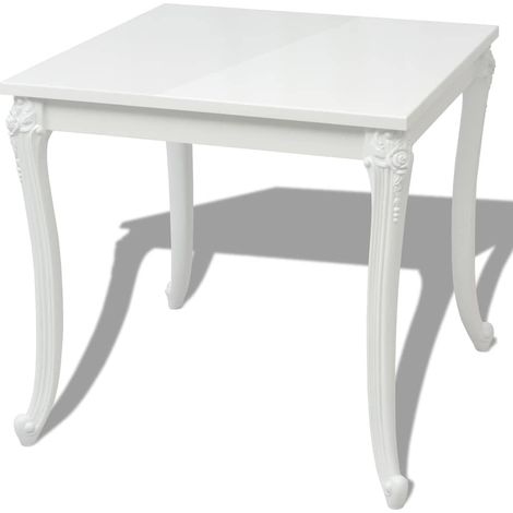 Maison Exclusive - Tavolo da Pranzo 80x80x76 cm Bianco Lucido (1/5)