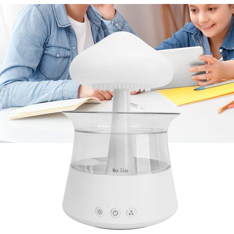 Luftbefeuchter in Form einer Regenwolke, Pilz-Regenwolken-Diffusor, Regenwolken-Nachtlicht mit 7 wechselnden Farben, inklusive Fernbedienung, Wolkenlampe für Büro/Schlafzimmer zur Entspannung und zum  (1/5)